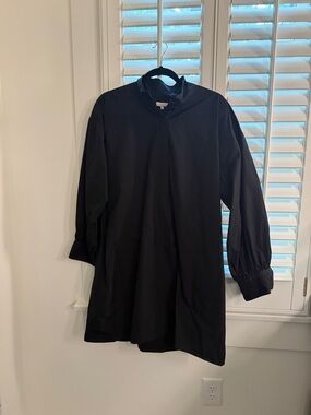 ANN MASHBURN Black Long-Sleeve Tunic Dress